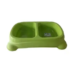 GENERICO - Comedero Para Mascotas Doble Antideslizante Sencillo Grande