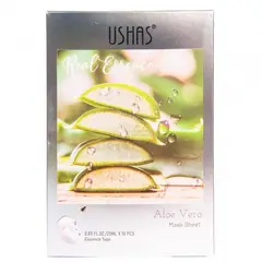 USHAS - MASCARILLAS VELO ALOE VERA X 10PCS HIDRATACION Y REJUVENECIMIENTO