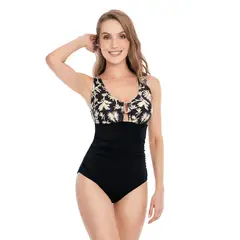 LAURA - Entero de Baño Negro Estampado