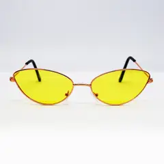AT NIGHT SUNGLASSES - Gafas de Sol At Night de moda vintage Oval Amarillas