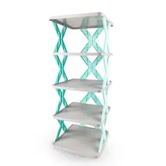 ENERGY PLUS - Porta Zapatos en 5 Niveles Zapatero Moderno Organizador Verde