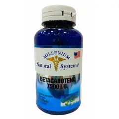 MILLENIUM NATURAL SYSTEM - Betacaroteno 7500 UI x 100 Softgels Natural Systems