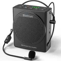 GENERICO - Parlante Megáfono Amplificador de Voz 20W Portátil Micrófono Diadema