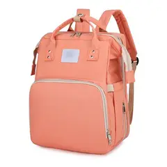 BEBITOS - Pañalera Funcional 8 Un 1 Cuna Y Morral Impermeable salmon