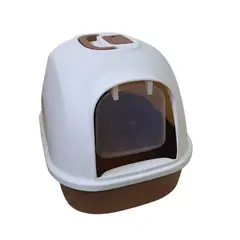 CATLIKE - Arenera Gatos Cubierta Grande Con Filtro De Olor + Pala Cafe