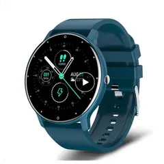 GENERICO - Smartwatch Genérica Zl02 Caja Blanca Malla Azul De Silicona