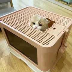 CATLIKE - Arenera Para Gatos Desarmable Con Rascador Rosa
