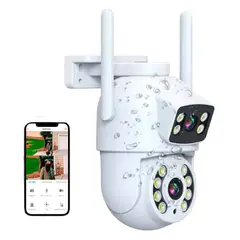 GENERICO - Cámara Lente Dual Doble Wifi Sensor De Movimiento Ptz