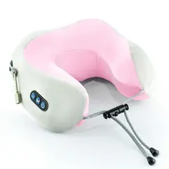 STYLE STARS - Almohada Masajeadora Cervical Eléctrica para Cuello en U Rosado