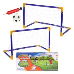 MARKET TOYS - Canchas Futbol Armable 2 Canchas + Malla + Balón + Inflador