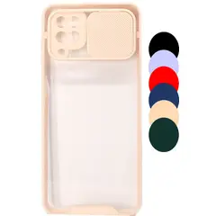 GENERICO - Estuche Slider Transparente Compatible Con Samsung A12 y M12 Rosa Piel
