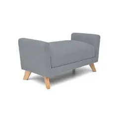 DISEÑOS RAMONA'S - Banca Con Brazos 100x40x45 Gris Tela