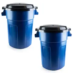 ENERGY PLUS - Kit X2 Canecas Tanque Grande Multiuso Plástica 70L con Tapa