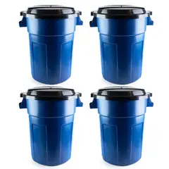 ENERGY PLUS - Kit X4 Canecas Tanque Grande Multiuso Plástica 70L con Tapa