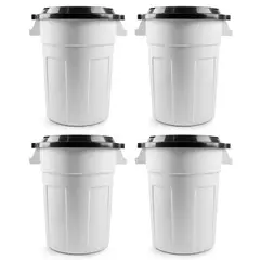 ENERGY PLUS - Kit X4 Canecas Tanque Grande Multiuso Plástica 70L con Tapa