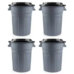 ENERGY PLUS - Kit X4 Canecas Tanque Grande Multiuso Plástica 70L con Tapa