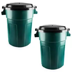 ENERGY PLUS - Kit X2 Canecas Tanque Grande Multiuso Plástica 70L con Tapa