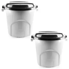 ENERGY PLUS - Kit X2 Canecas Tanque Multiuso Plástico 50L Tapa y Manijas