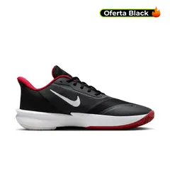 NIKE - Tenis Precision 7-Negro/Rojo