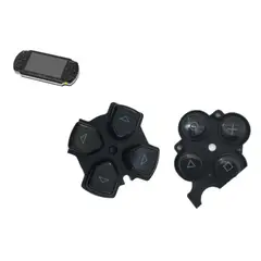 GENERICO - Set Botones Cruceta Silicona Conductora para Sony PSP 2000.
