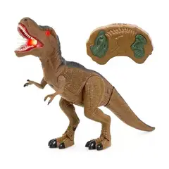 MARKET TOYS - Dinosaurio Rex Con Sonido +movimiento +humo +control Remoto
