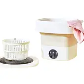 GENERICO - Mini Lavadora Portátil Plegable con Temporizador