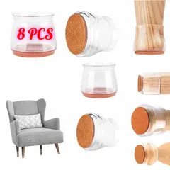 GENERICO - Almohadilla Pata Muebles Fundas forro patas Silla en Silicona L X8pcs