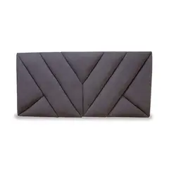 GENERICO - Espaldar Hug de colgar Cama Sencilla 100 Gris Oscuro