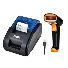 GENERICO - Combo Impresora Térmica De 58mm + Lector De Codigo De Barras