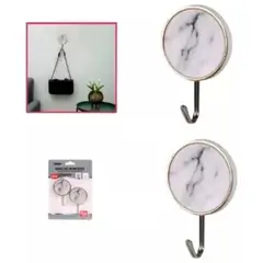MAZUGI - Gancho Perchero X2 Und Adhesivo Para Pared Multiusos