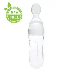 GENERICO - Cuchara Alimentadora Para Bebé En Silicona Blanco