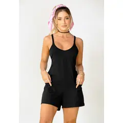 ATYPICAL - Enterizo Corto Mujer Negro 2256