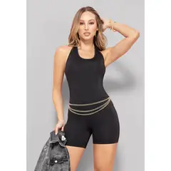 MARKETING PERSONAL - Enterizo Corto Mujer Negro Mp 101442
