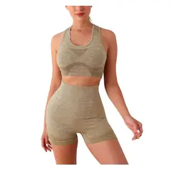 GENERICO - Conjunto Deportivo Short Licra Levanta Cola Push Up + Top_.