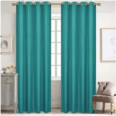 ONE PIXEL - Cortina Blackout 100% Anti Luz, 2 Paños 140x225 - Turquesa