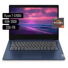 LENOVO - Portatil Ideapad 3 AMD Ryzen 7 5700u 20gb Ssd 1tb