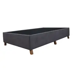 GENERICO - Basecama Graf Sencilla 100x190 Gris Oscuro