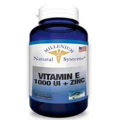 MILLENIUM NATURAL SYSTEM - Vitamina E 1000 UI + Zinc x 100 Softgels Natural System