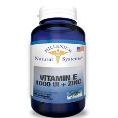MILLENIUM NATURAL SYSTEM - Vitamina E 1000 UI + Zinc x 60 Softgels Natural System