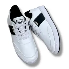 XIAN SHOES - Bolichero Hombre Ref C18 Blanco lateral Negro
