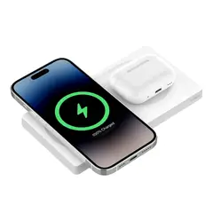 BELKIN - Base Carga 2 en 1 Wireless Magsafe 15W Boostcharge Pro Wht