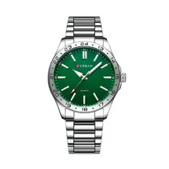 CURREN - Reloj Analogo KRED9304 Verde en Acero Plateado