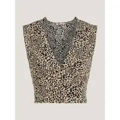 TOMMY HILFIGER - Crop Top Con Estampado De Leopardo Tommy Jeans