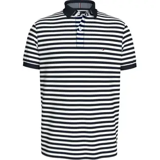 TOMMY HILFIGER - Polo de Rayas Azul 1985 de corte regular Para Hombre