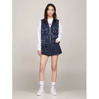 TOMMY HILFIGER - Falda Short De jeans de estilo funcional Para Mujer Tommy Jeans