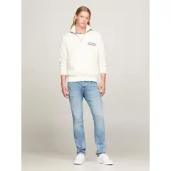 TOMMY HILFIGER - Saco Blanco Con Logo Deportivo Archive