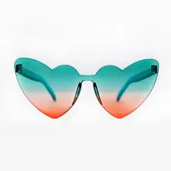 AT NIGHT SUNGLASSES - Gafas de sol At night Corazon gradient turquesa y coral