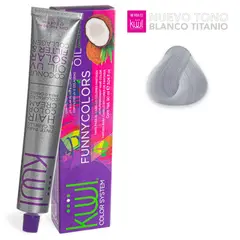 GENERICO - Tinte Para el Cabello Kuul Funny Colors Fantasia Blanco Titanio 90ml
