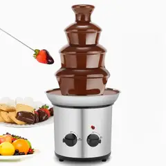 RENAHOUSE - Fuente chocolate cascada acero inoxidable 4 niveles