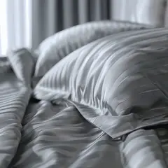 KARYTEX - Fundas Duvet A Rayas + 2 Fundas De Almohada Queen Gris.